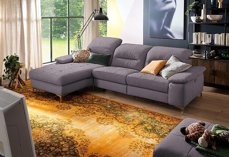 Home affaire Ecksofa "Basel L-Form" mit vollmotorischer Relaxfunktion und m günstig online kaufen