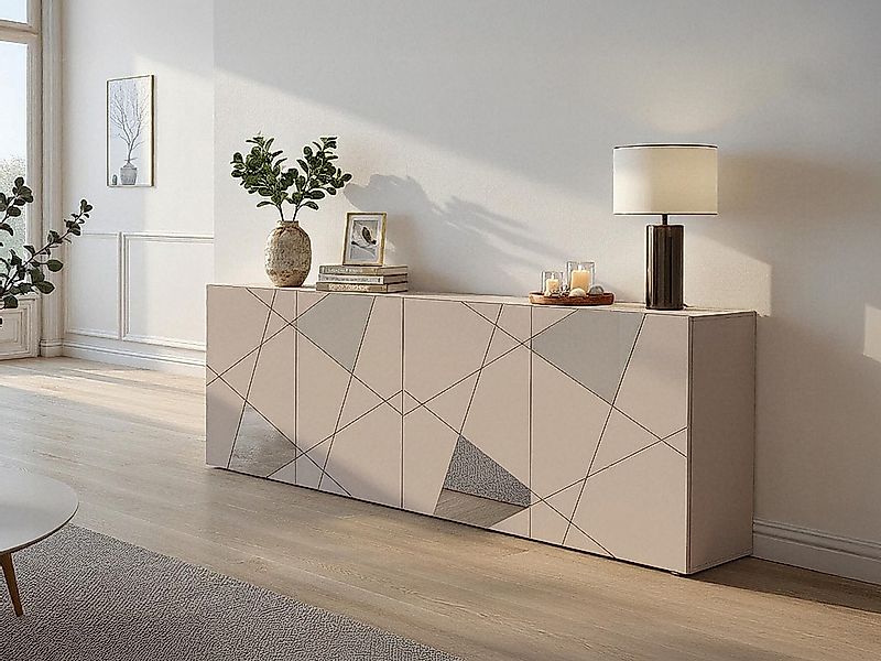 Sideboard mit 4 Türen - Beige - CANTIANO günstig online kaufen