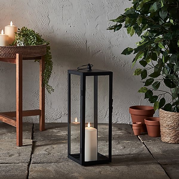 Große Bowen Gartenlaterne mit TruGlow® Outdoor Kerze günstig online kaufen