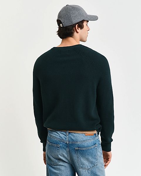 Gant Rundhalspullover COTTON WOOL RIB C-NECK günstig online kaufen