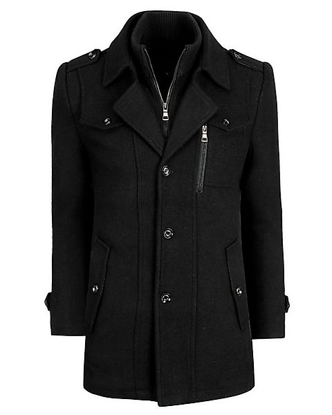 Allthemen Kurzmantel mit Doppelkragen Herren Wintermantel warmer Doppelkrag günstig online kaufen