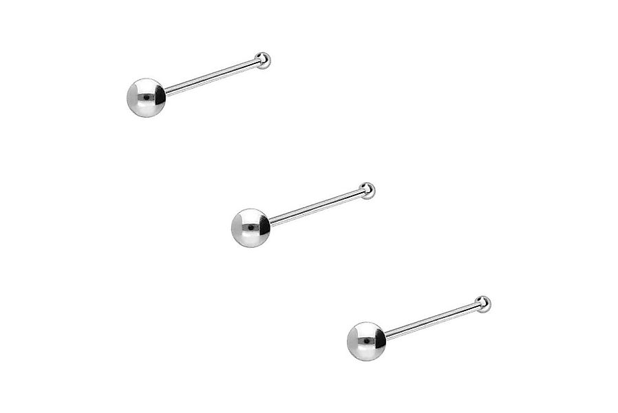 PIERCINGLINE Nasenpiercing SET 925er Silber Nasenstecker Pin KUGEL (Nasenst günstig online kaufen