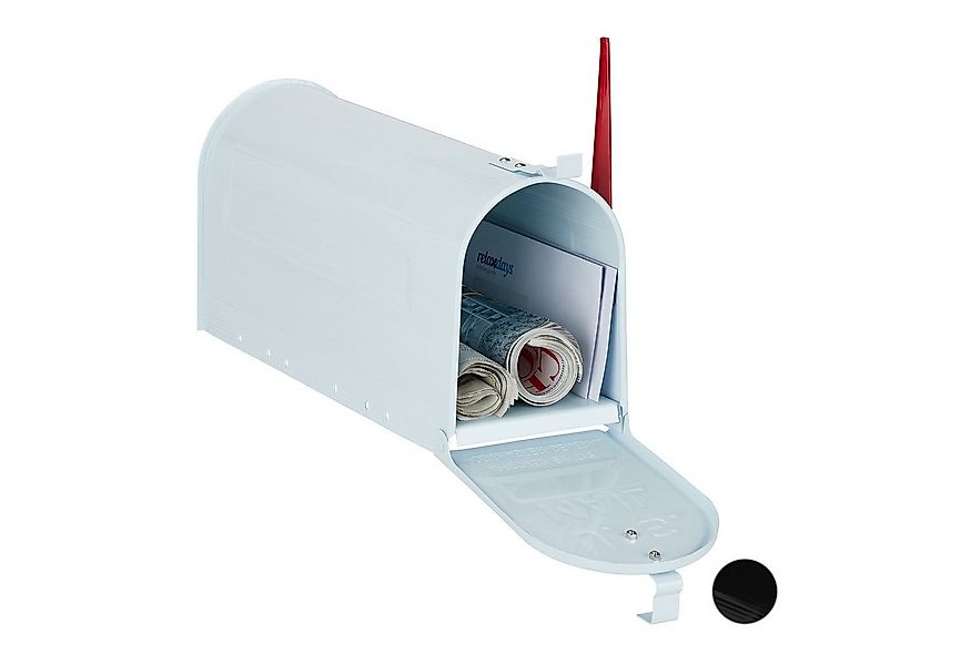 relaxdays Briefkasten US Mailbox Postkasten, weiß günstig online kaufen