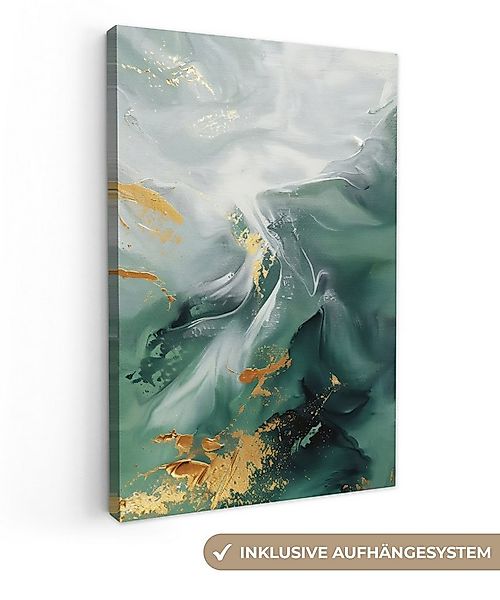 OneMillionCanvasses® Leinwandbild Grün - Modern - Marmor - Abstrakt, Fotodr günstig online kaufen