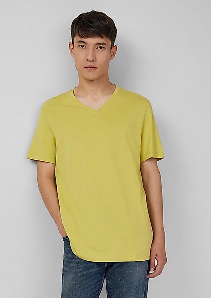 s.Oliver Kurzarmshirt T-Shirt Baumwoll-T-Shirt mit V-Ausschnitt und Logopri günstig online kaufen