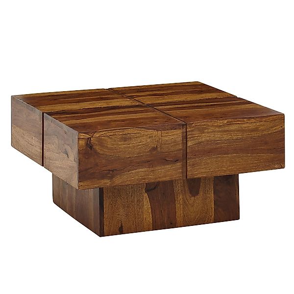 FINEBUY Couchtisch Couchtisch Sofatisch Massivholz 57,5x57,5x30 günstig online kaufen