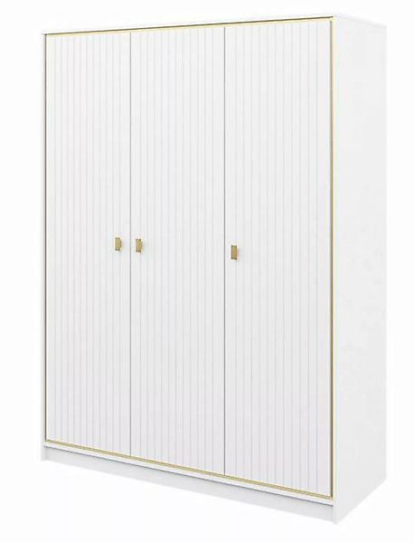 Feldmann-Wohnen Kleiderschrank Luxor (1-St) 163x62x220cm polarweiß Hochglan günstig online kaufen