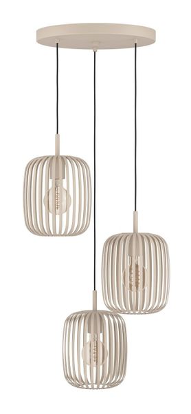 EGLO Pendelleuchte ROMAZZINA, 3-flammig, Sandfarben, Metall, günstig online kaufen