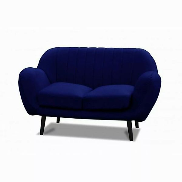 JVmoebel Sofa Blaues Stoffsofa 2 Sitzer Couch Polster Designer Büro Office günstig online kaufen