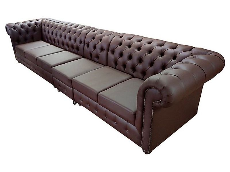 Xlmoebel Sofa XXL Chesterfield Big Sofa Couchen Ledersofa Big Sofas Braun C günstig online kaufen