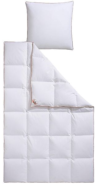 RIBECO Daunenbettdecke + Kopfkissen "Ella" zum Top-Preis günstig online kaufen