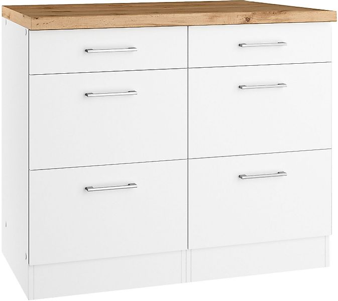 KOCHSTATION Unterschrank KS-Milan Auszugschrank 100 cm, matte oder hochglän günstig online kaufen