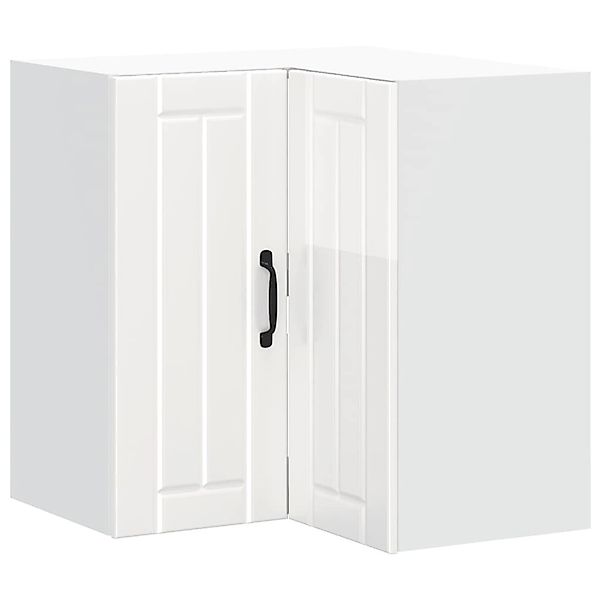 vidaXL Küchen-Eckhängeschrank Lucca Hochglanz-Weiß Holzwerkstoff 853859 günstig online kaufen