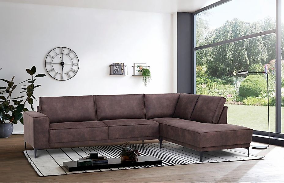 OTTO home Ecksofa "OLAND L-Form, B: 289 cm, Skandi-Design" Struktur, Flachg günstig online kaufen