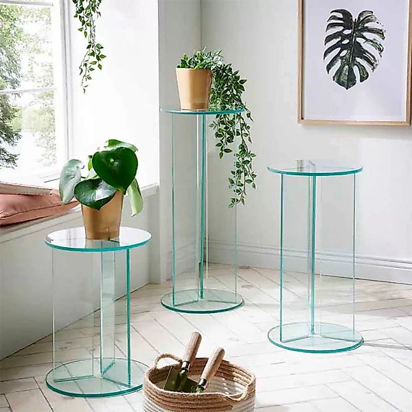 Blumenhocker Glas in modernem Design 71 cm hoch (dreiteilig) günstig online kaufen