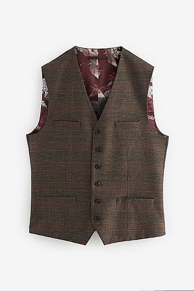 Next Anzugweste Karierte Anzugweste Slim Fit günstig online kaufen