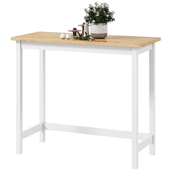 HOMCOM Bartisch Stehtisch mit Holzoptik, Küchentisch aus Massivholz für kle günstig online kaufen