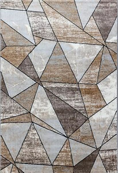 Carpetilla Designteppich Palmas Abstrakt Kurzflor beige Gr. 85 x 150 günstig online kaufen