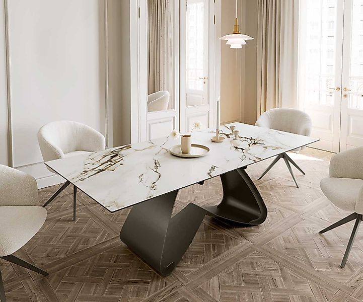 DELIFE Esstisch Edge, Keramik Calacatta Luxe günstig online kaufen