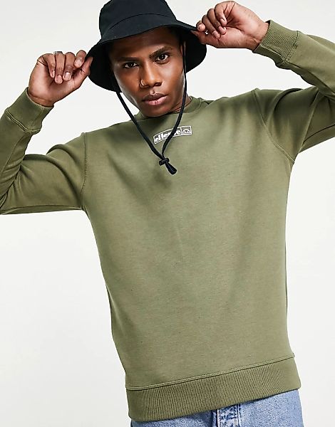 ellesse – Sweatshirt in Khaki mit Logo-Grün günstig online kaufen