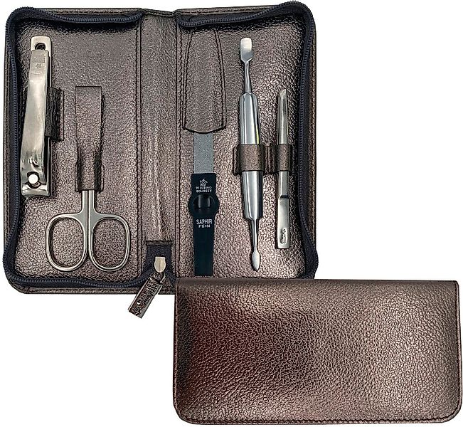 PFEILRING Maniküre-Etui, 5 tlg., Reißverschlussetui in Metall-Optik günstig online kaufen
