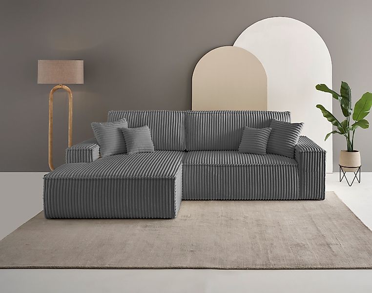 andas Ecksofa "FINNLEY Schlafsofa 267 cm, L-Form mit Schlaffunktion & Bettk günstig online kaufen