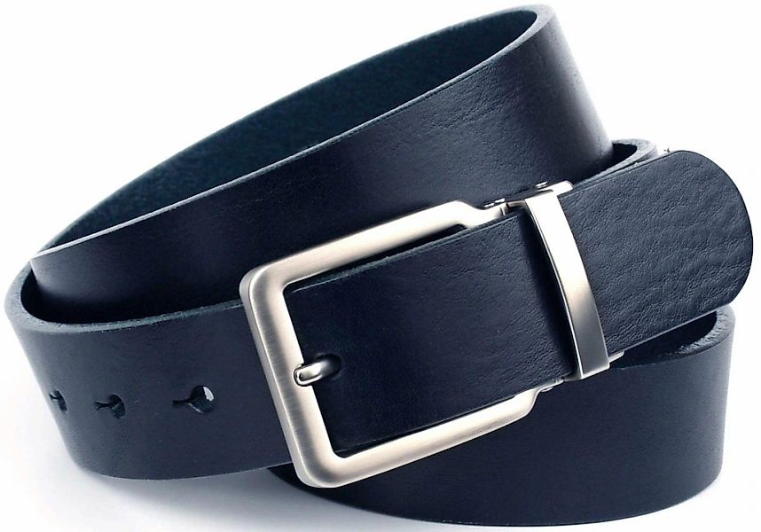 Anthoni Crown Ledergürtel 3,5 cm breiter Casual-Vollledergürtel günstig online kaufen