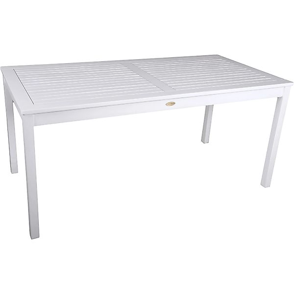 Garden Pleasure Gartentisch MALMÖ Rechteckig Weiß 80 cm x 165 cm günstig online kaufen
