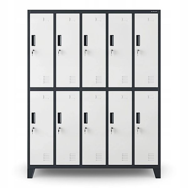 Jan Nowak Metallspind Umkleideschrank 10 Fächer 136x172x45 Cm Mit Belüftung günstig online kaufen