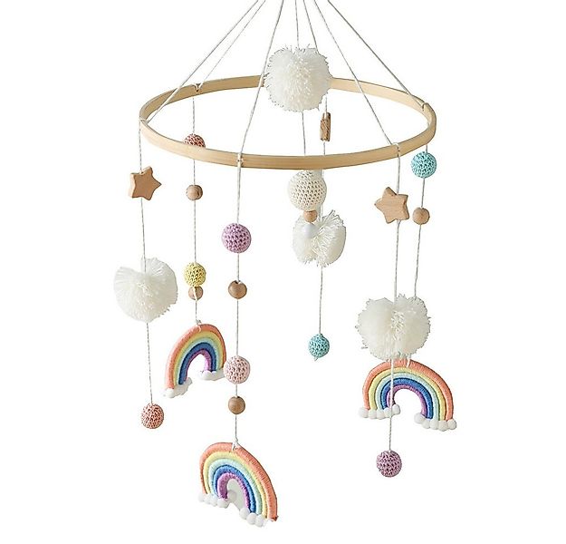 CLTYQ Mobile Regenbogen Babybett Hölz Windspiele mit Bäll,Baby-Mobile, Neug günstig online kaufen