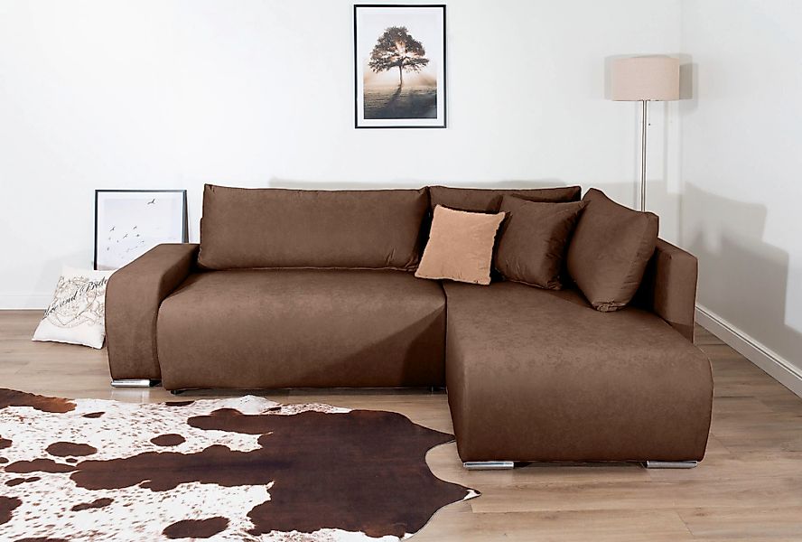 COLLECTION AB Ecksofa "Ecksofa, Schlaffunktion,Bonnelfederkern,Rückenkissen günstig online kaufen