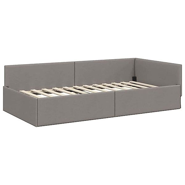 vidaXL Bett Eckbettgestell Taupe 90 x günstig online kaufen