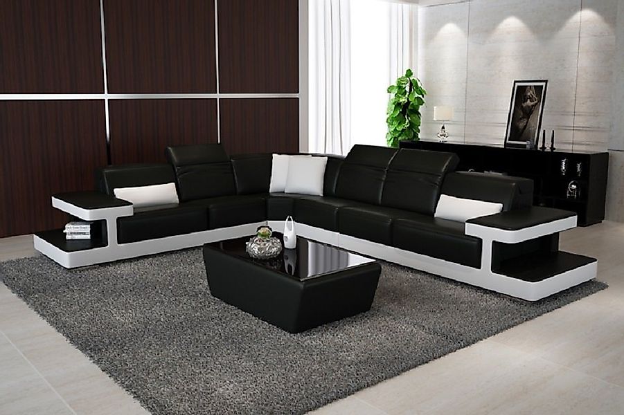 JVmoebel Ecksofa Ledersofa L-Form Couch Wohnlandschaft Garnitur Sofa Sofas günstig online kaufen