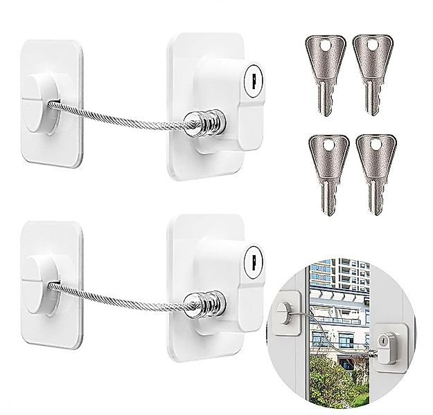 NUODWELL Kindersicherung 2 Stück Kühlschrank Schloss mit Klebstoff und Schl günstig online kaufen