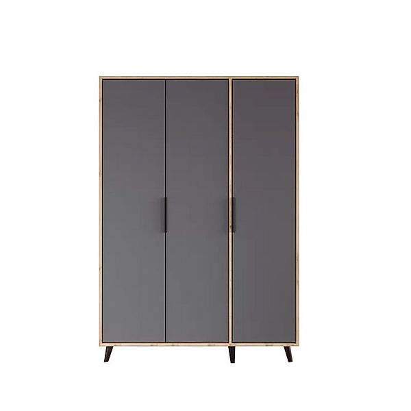 JVmoebel Kleiderschrank Grau Braun Modern Design Kleiderschrank Rechteckig günstig online kaufen