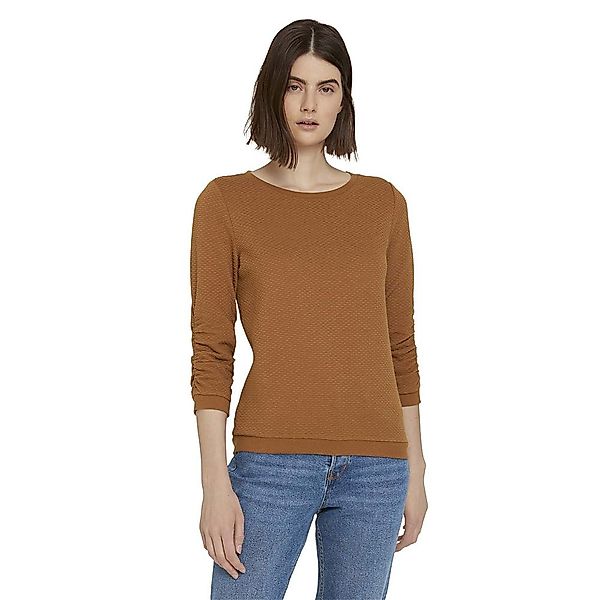 Tom Tailor Structured Sweatshirt 2XL Amber Brown günstig online kaufen