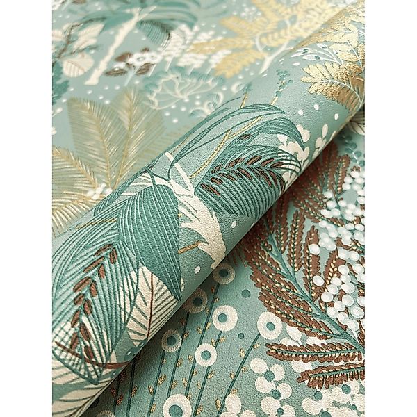 Newroom Vliestapete Deliza Mint Dschungel Modern günstig online kaufen