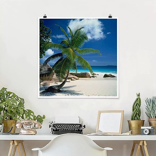 Poster - Quadrat Traumstrand günstig online kaufen