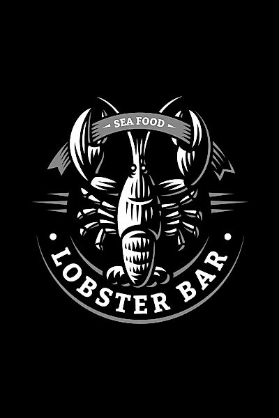 queence Wanddekoobjekt "LOBSTER BAR", Stahlschild, Blechschild, Spruch, Wit günstig online kaufen