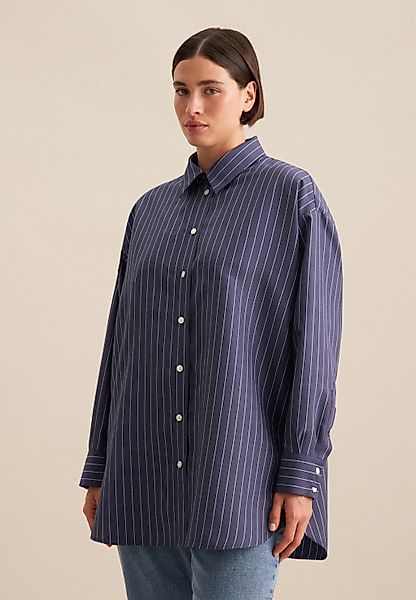 seidensticker Longbluse "Schwarze Rose" 1/1 Kragen Streifen günstig online kaufen