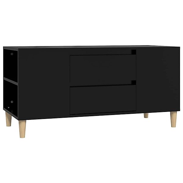 Vidaxl Tv-schrank Schwarz 102x44,5x50 Cm Holzwerkstoff günstig online kaufen