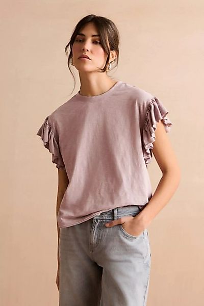 Next T-Shirt Gewaschenes T-Shirt mit Rüschenärmeln (1-tlg) günstig online kaufen