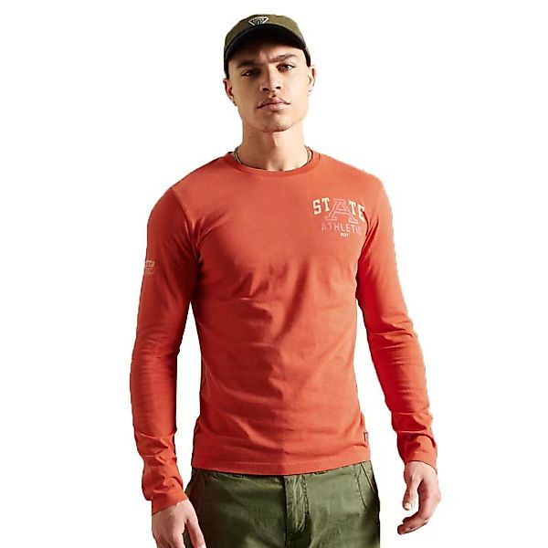 Superdry Overdye Collegiate Langarm-t-shirt M Denim Co Rust günstig online kaufen