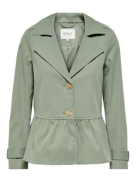 ONLY Kurzer Trenchcoat Damen Grau günstig online kaufen