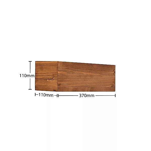 Lindby Benicio Holz-LED-Wandleuchte, eckig, 37 cm günstig online kaufen