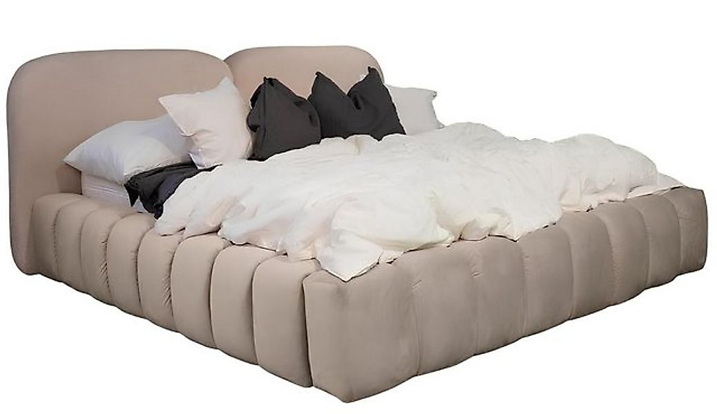 JVmoebel Bett Bett Doppelbett Schlafzimmer 180cm Matratze Beige moderner St günstig online kaufen