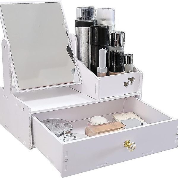 LuxusKollektion Badaccessoire-Set Desktop Kosmetik Organizer Weiß günstig online kaufen
