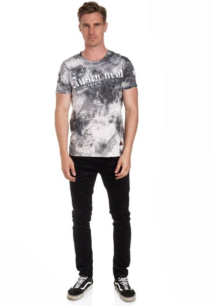 Rusty Neal T-Shirt mit toller Batik-Optik günstig online kaufen