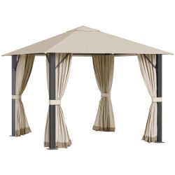 Outsunny Pavillon Mit Belüftungslöcher, Seitenteile, mit günstig online kaufen