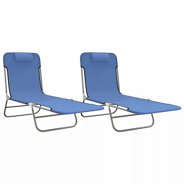 vidaXL Gartenliege Sonnenliegen Klappbar 2 Stk. günstig online kaufen